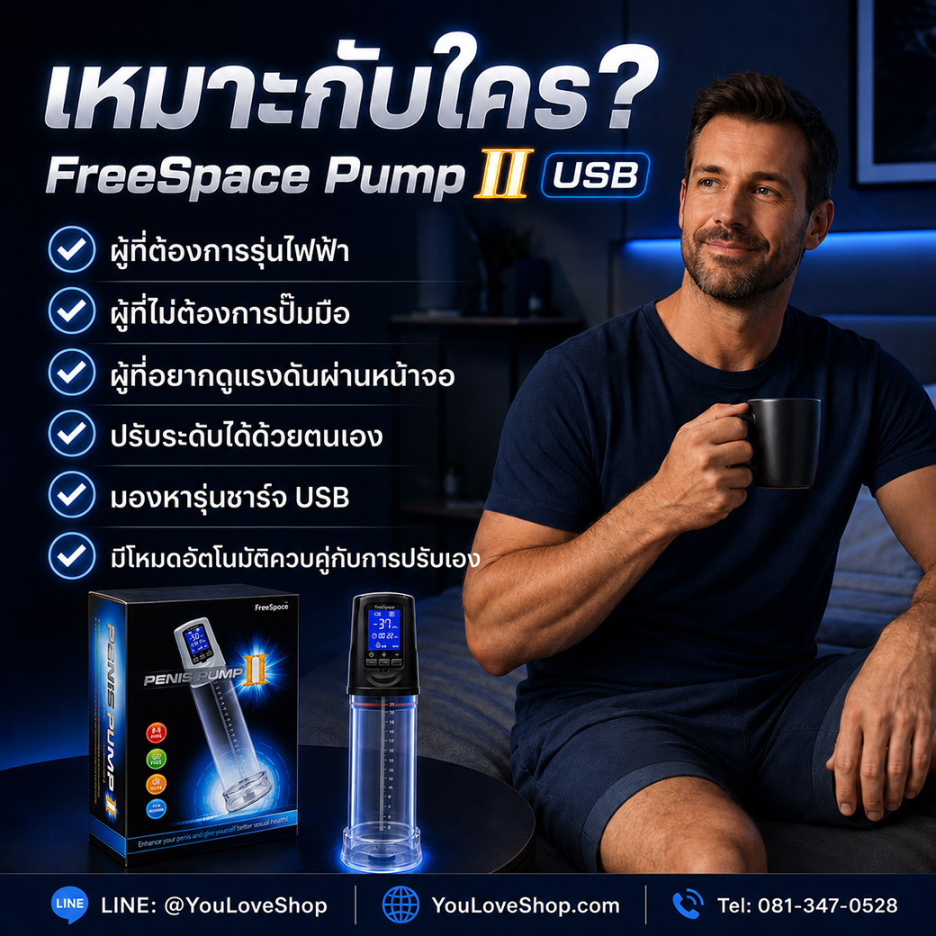 FreeSpace Pump II USB เหมาะกับผู้ที่ต้องการกระบอกสูญญากาศไฟฟ้าแบบใช้งานง่าย