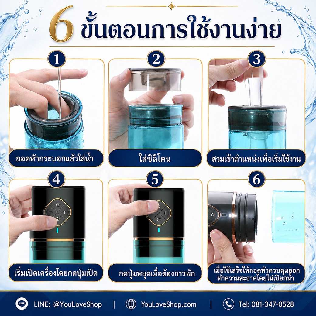 วิธีใช้งาน Waterbath Auto 6 ขั้นตอน เติมน้ำ ใส่ซิลิโคน เปิดเครื่อง พัก และทำความสะอาด
