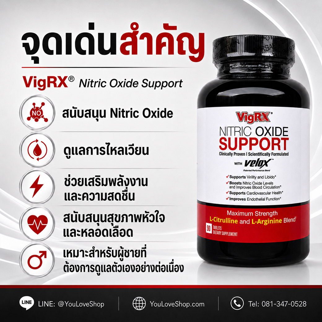 จุดเด่น 5 ข้อของ VigRX Nitric Oxide Support