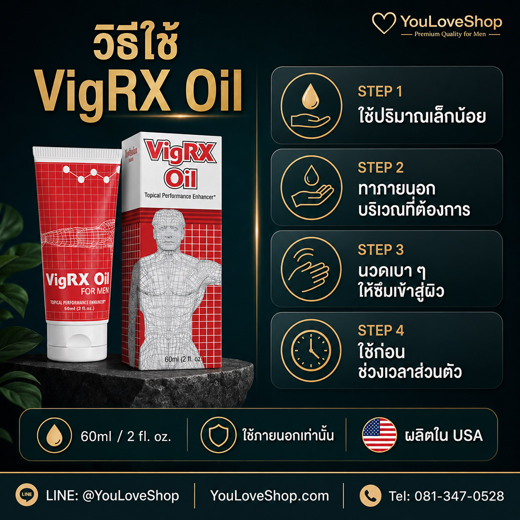 วิธีใช้ VigRX Oil ทาภายนอกสำหรับผู้ชาย